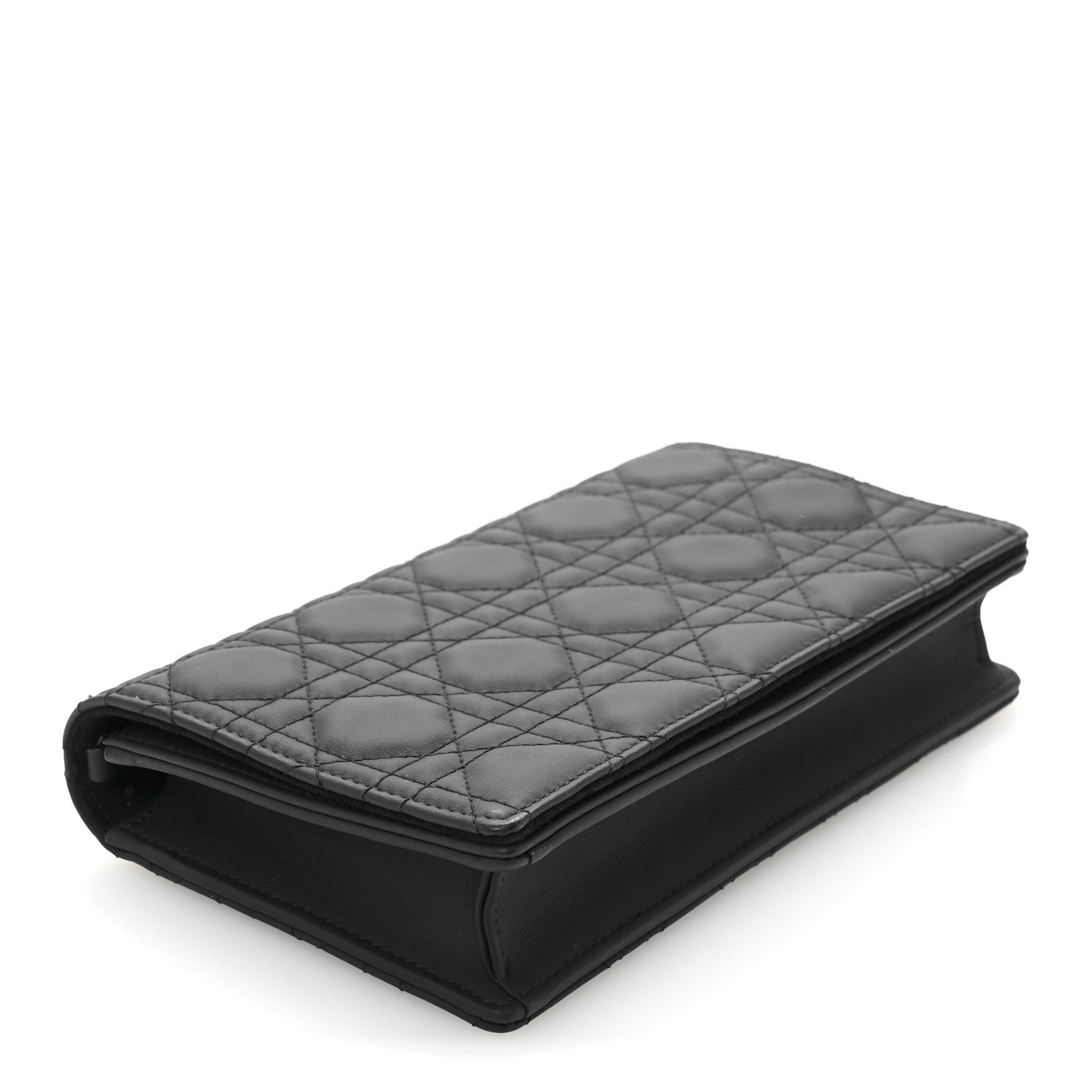 Dior Matte Black Cannage Pouch
