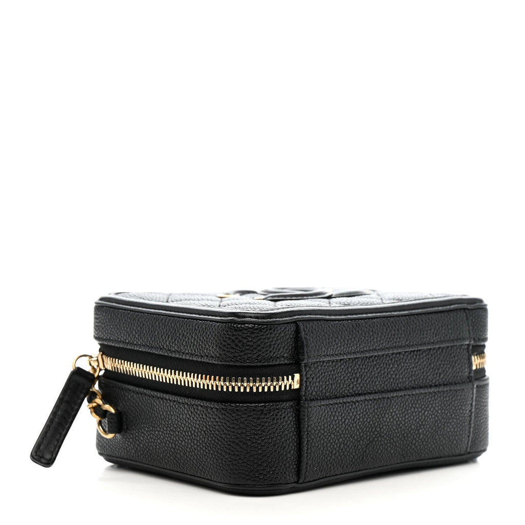 Chanel Black Caviar Filigree Vanity