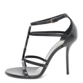 Saint Laurent Black Cassandre Sandals
