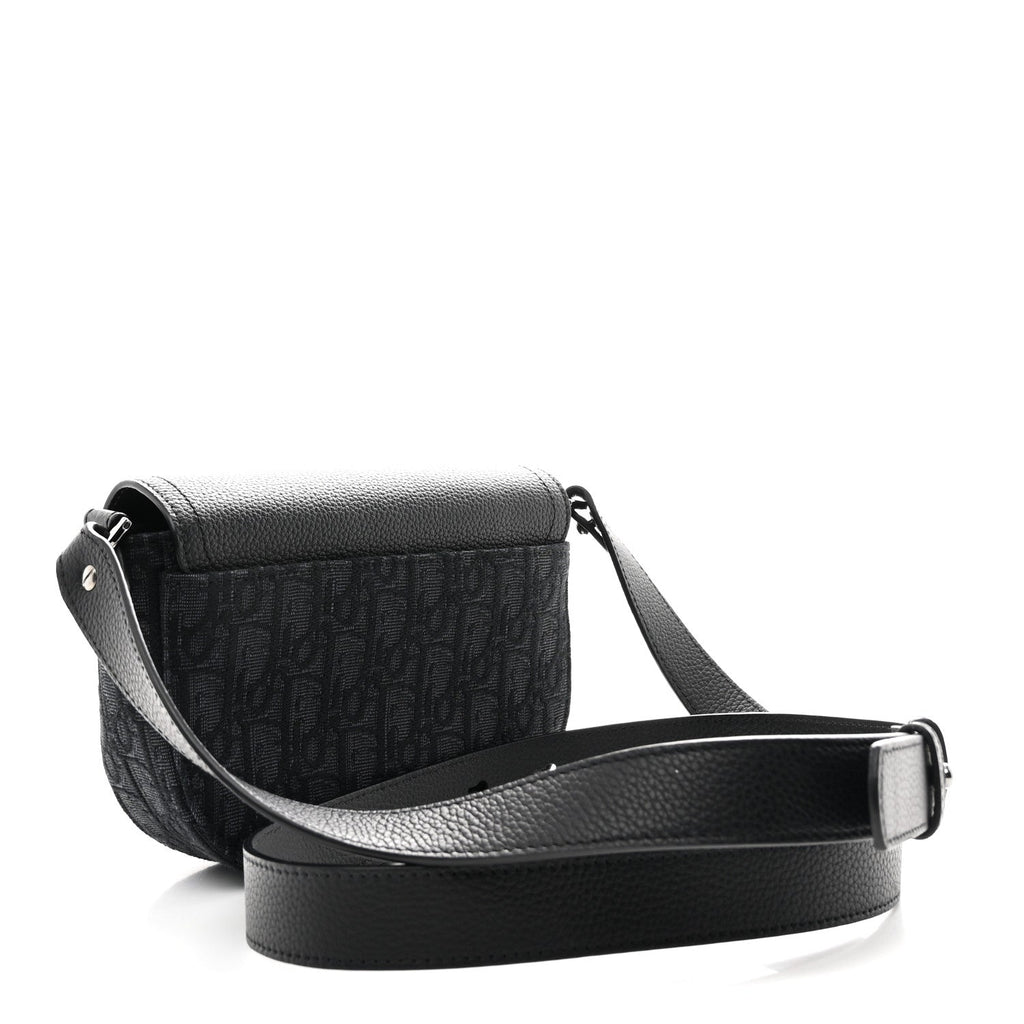 Dior Black Oblique Saddle Crossbody