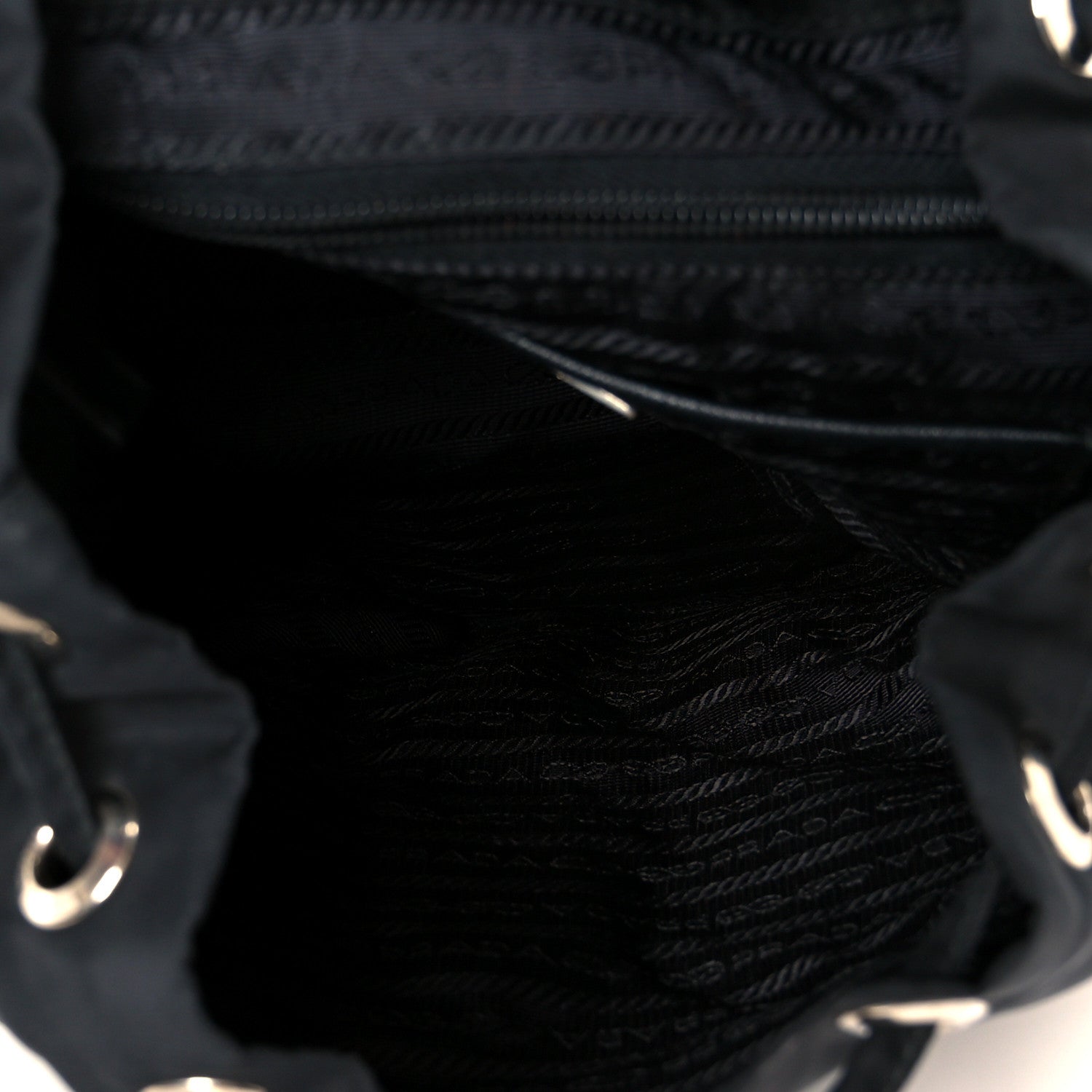 Prada Black Nylon Pocket Backpack