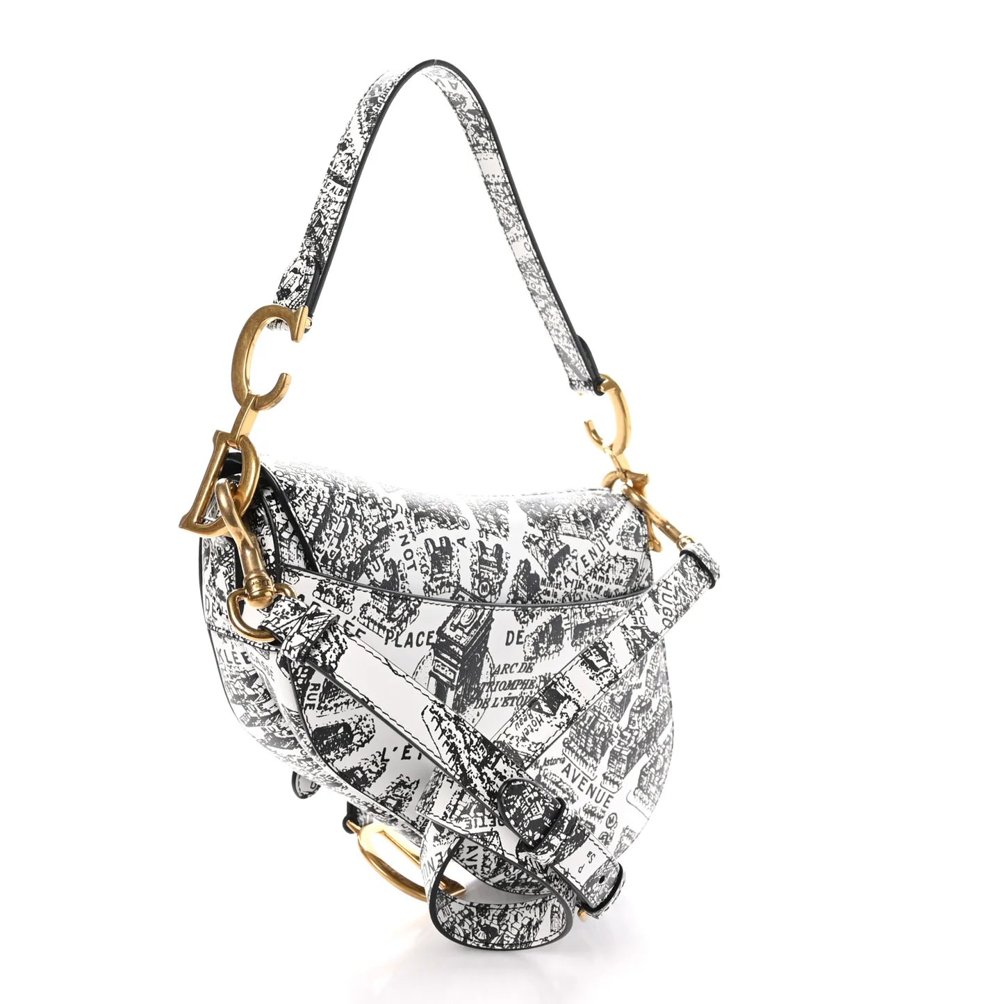 Dior Paris Map Saddle Bag
