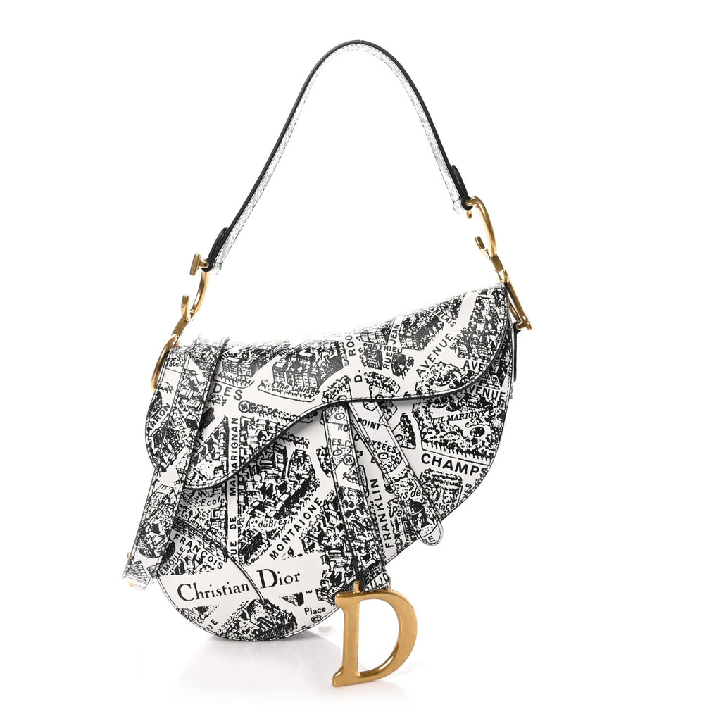 Dior Paris Map Saddle Bag