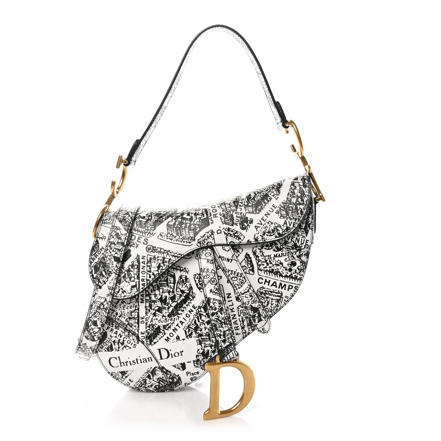 Dior Paris Map Saddle Bag