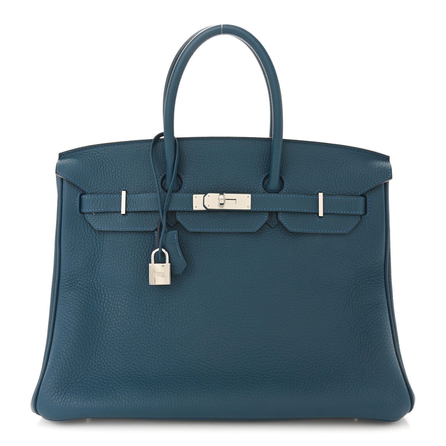 Hermes Birkin Blue Grained Handbag
