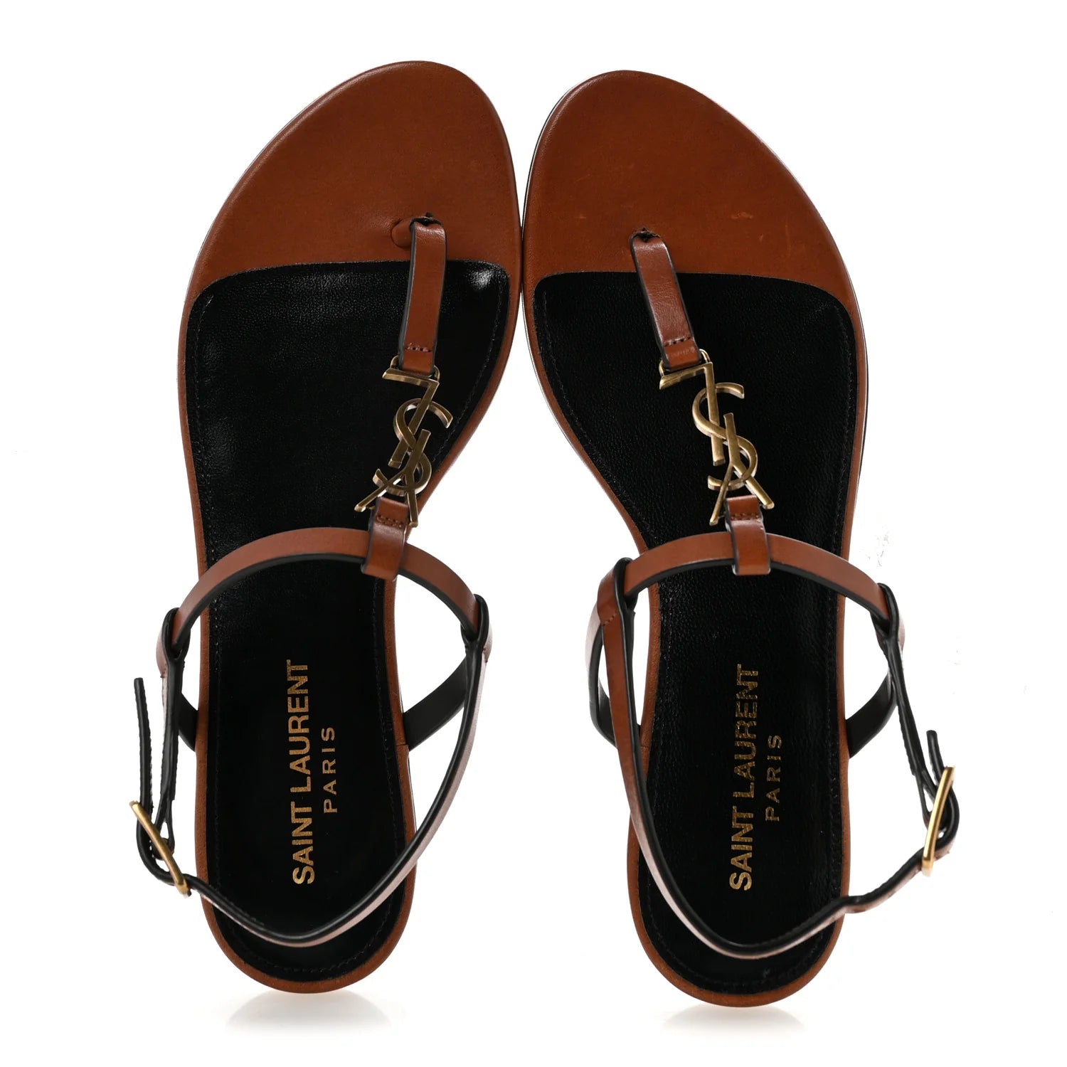 Saint Laurent Cassandre Leather Sandals