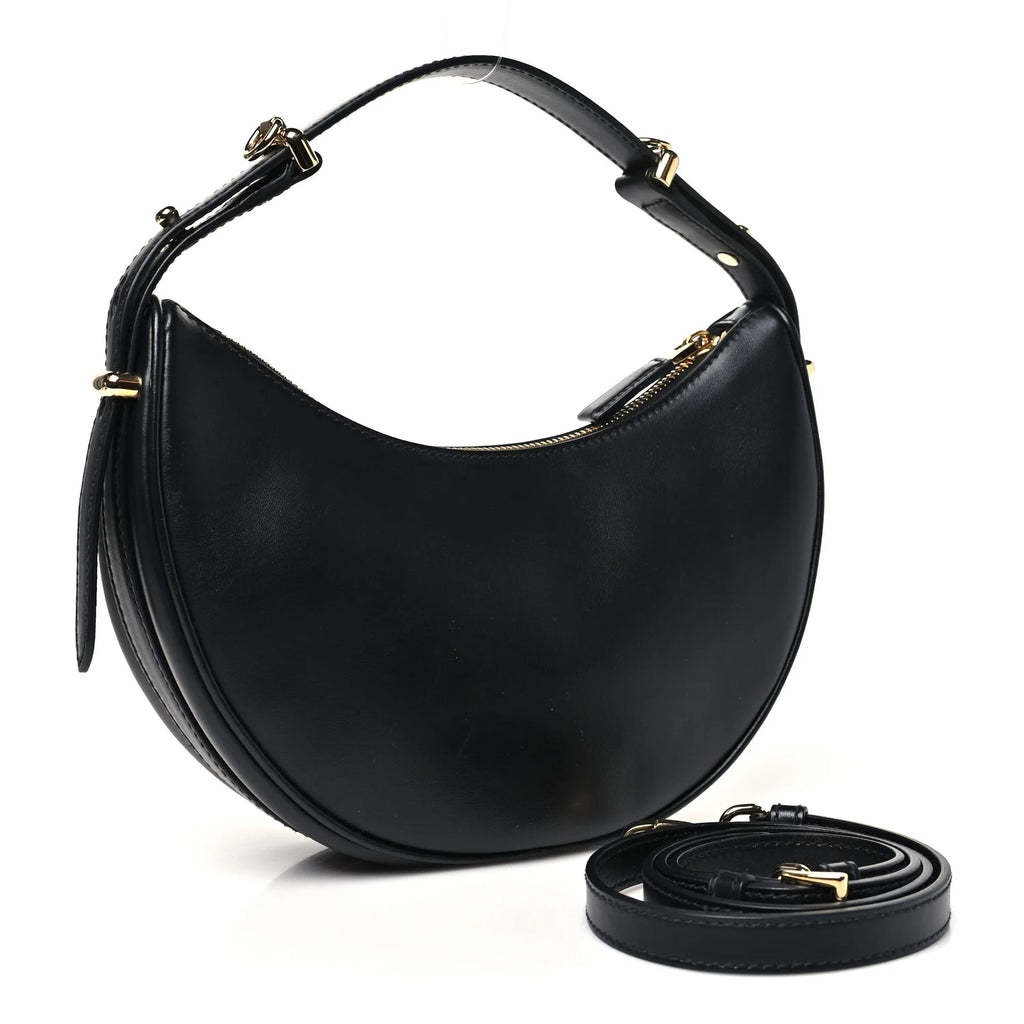 Prada Black Leather Arqué Bag