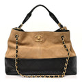 Chanel Tan Black Quilted Bag