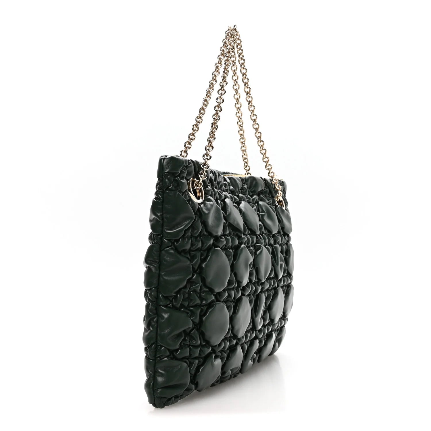 Dior Green Quilted Bubble Tote