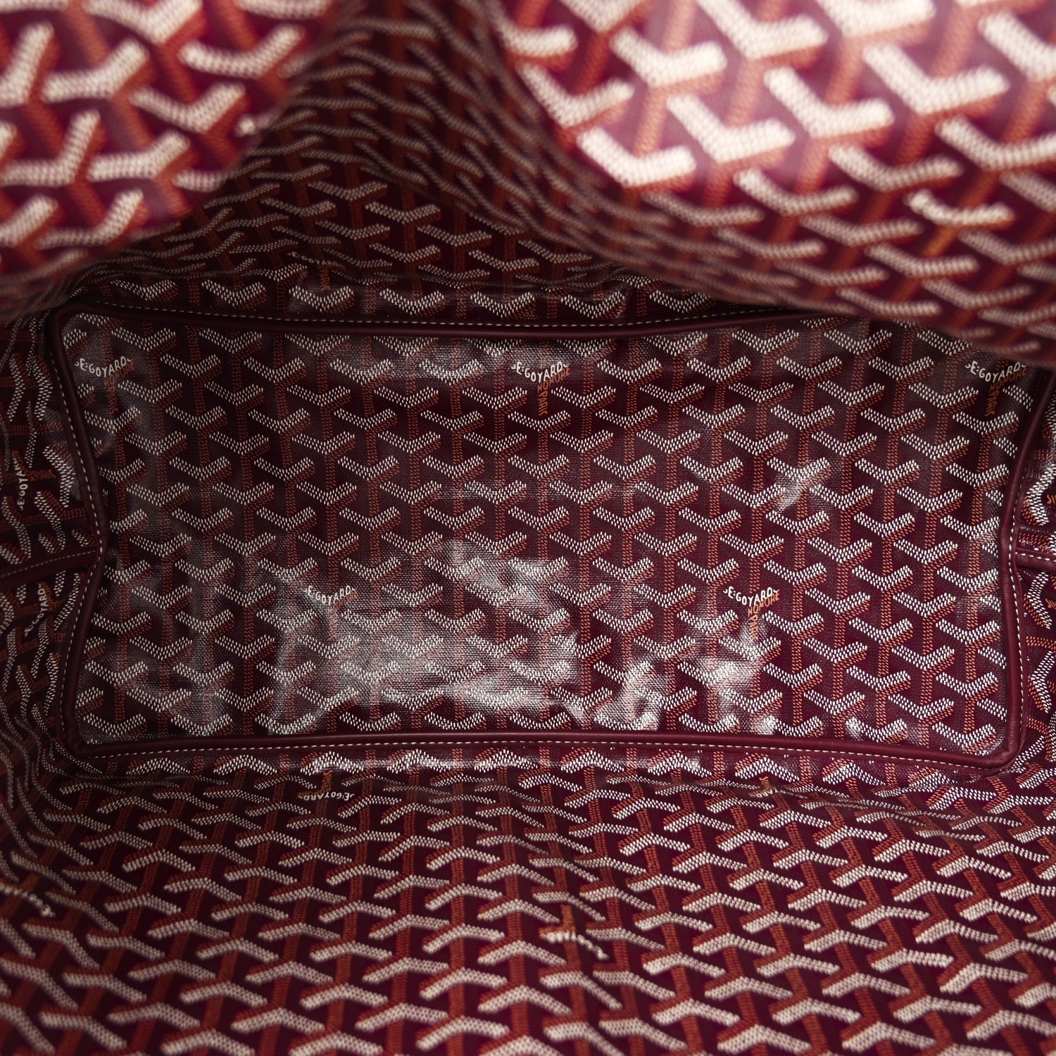 Goyard Burgundy Goyardine Saint Louis