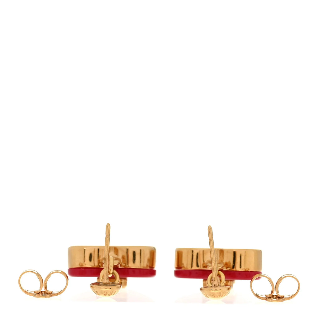 Louis Vuitton Red Heart Earrings