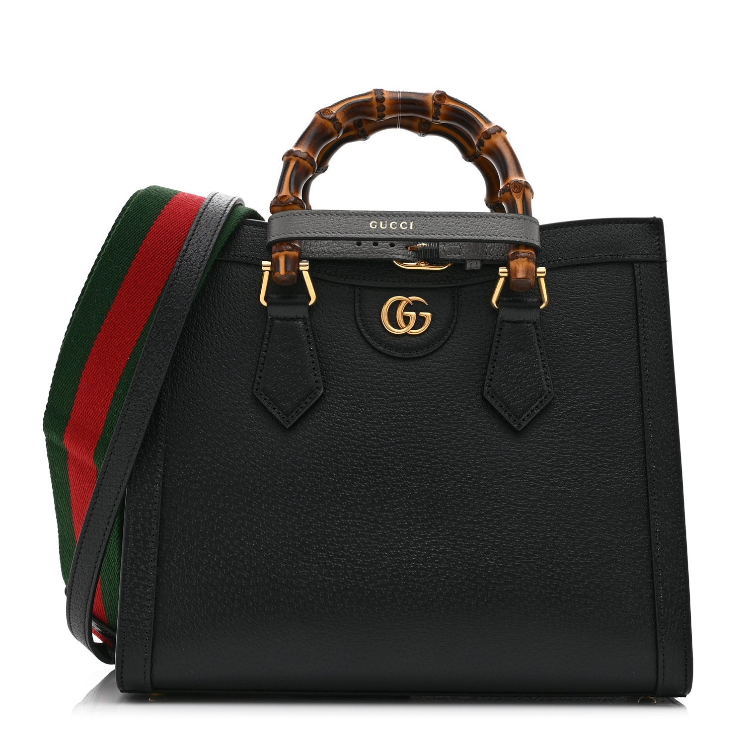 Gucci Diana Black Bamboo Tote