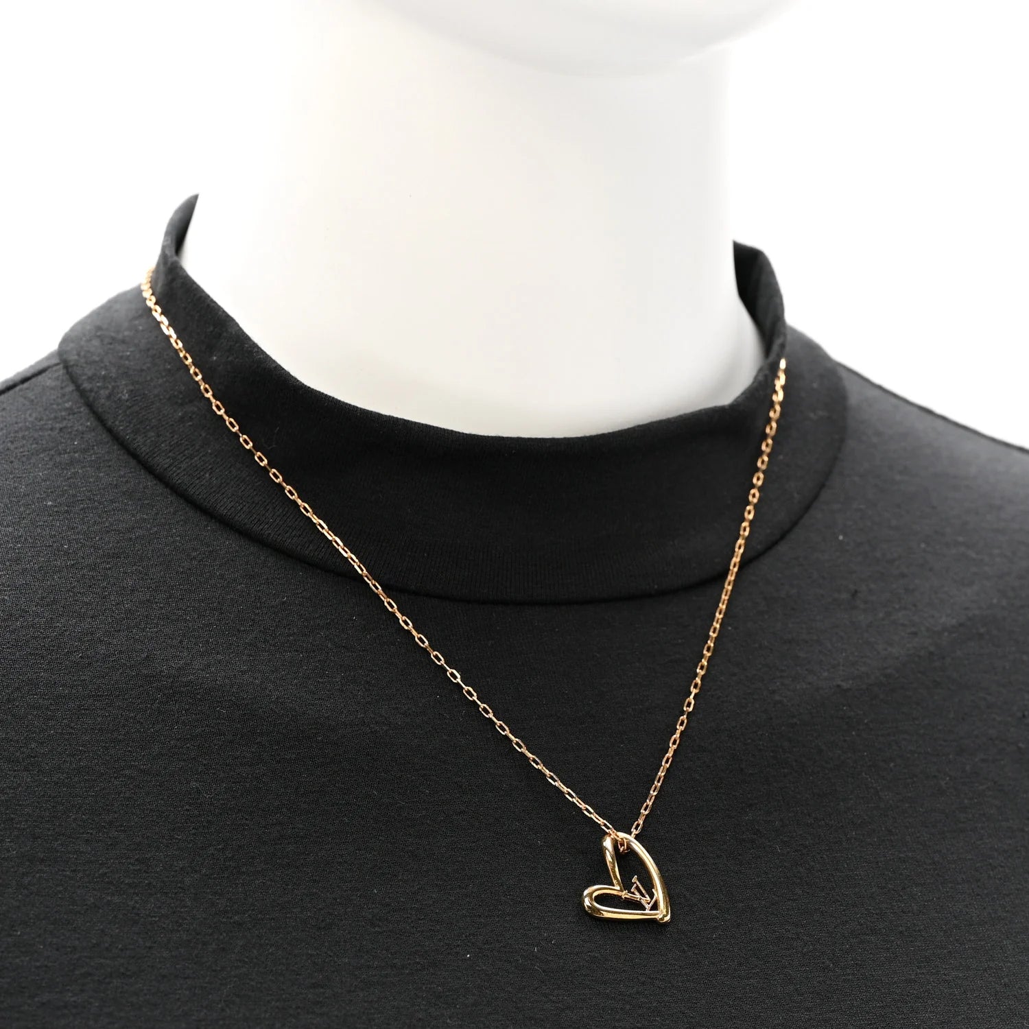 Louis Vuitton Gold Heart Necklace
