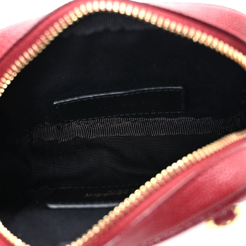 Saint Laurent Red Quilted Tassel Crossbody