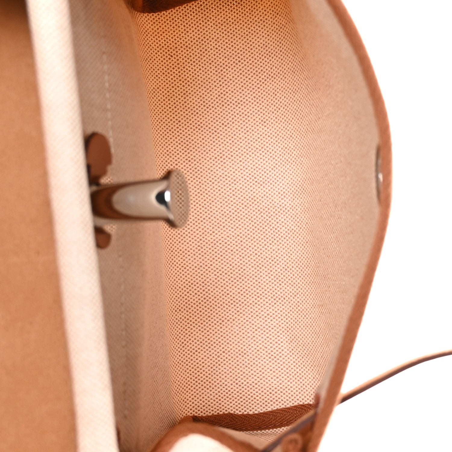 Hermes Tan Canvas Shoulder Bag