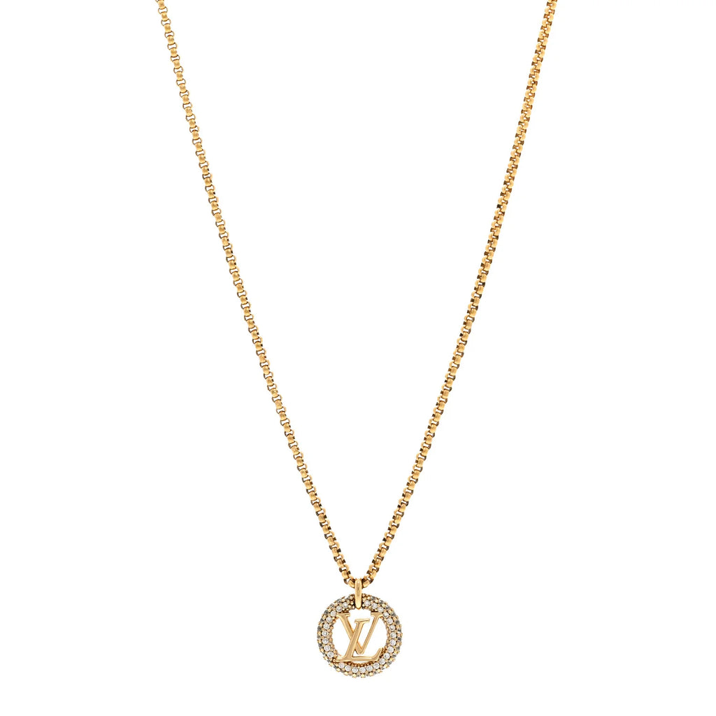 Louis Vuitton Gold Crystal Necklace