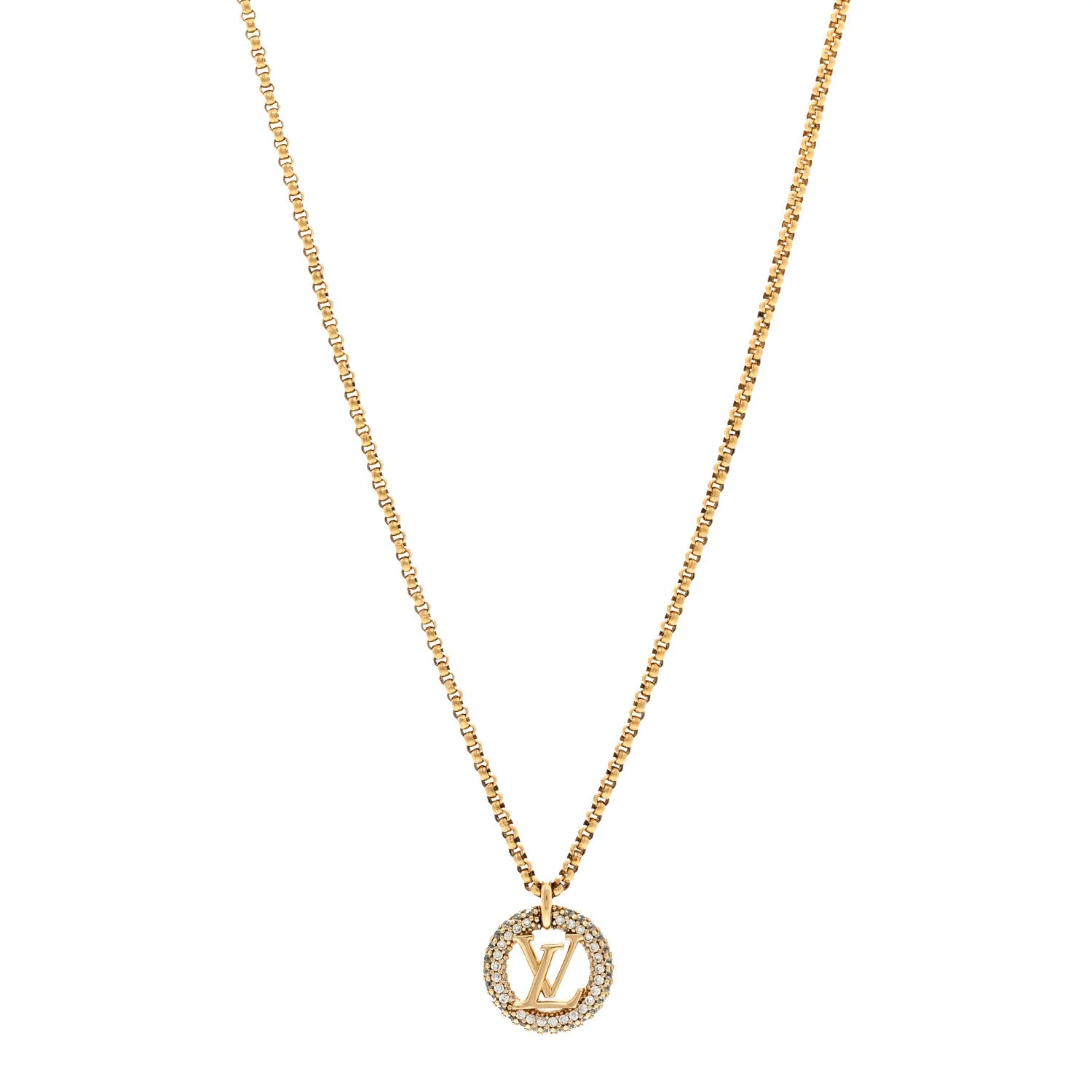 Louis Vuitton Gold Crystal Necklace