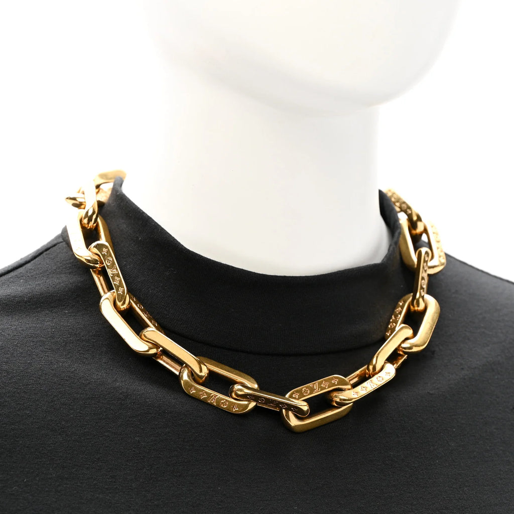 Louis Vuitton Gold Monogram Chain Bracelet