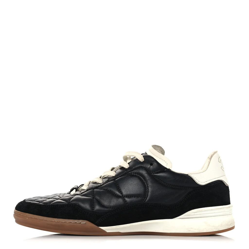 Chanel Black Quilted Leather Sneakers