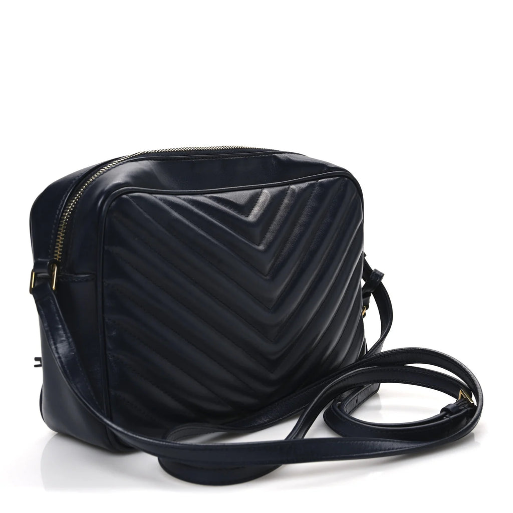 Saint Laurent Navy Quilted Camera