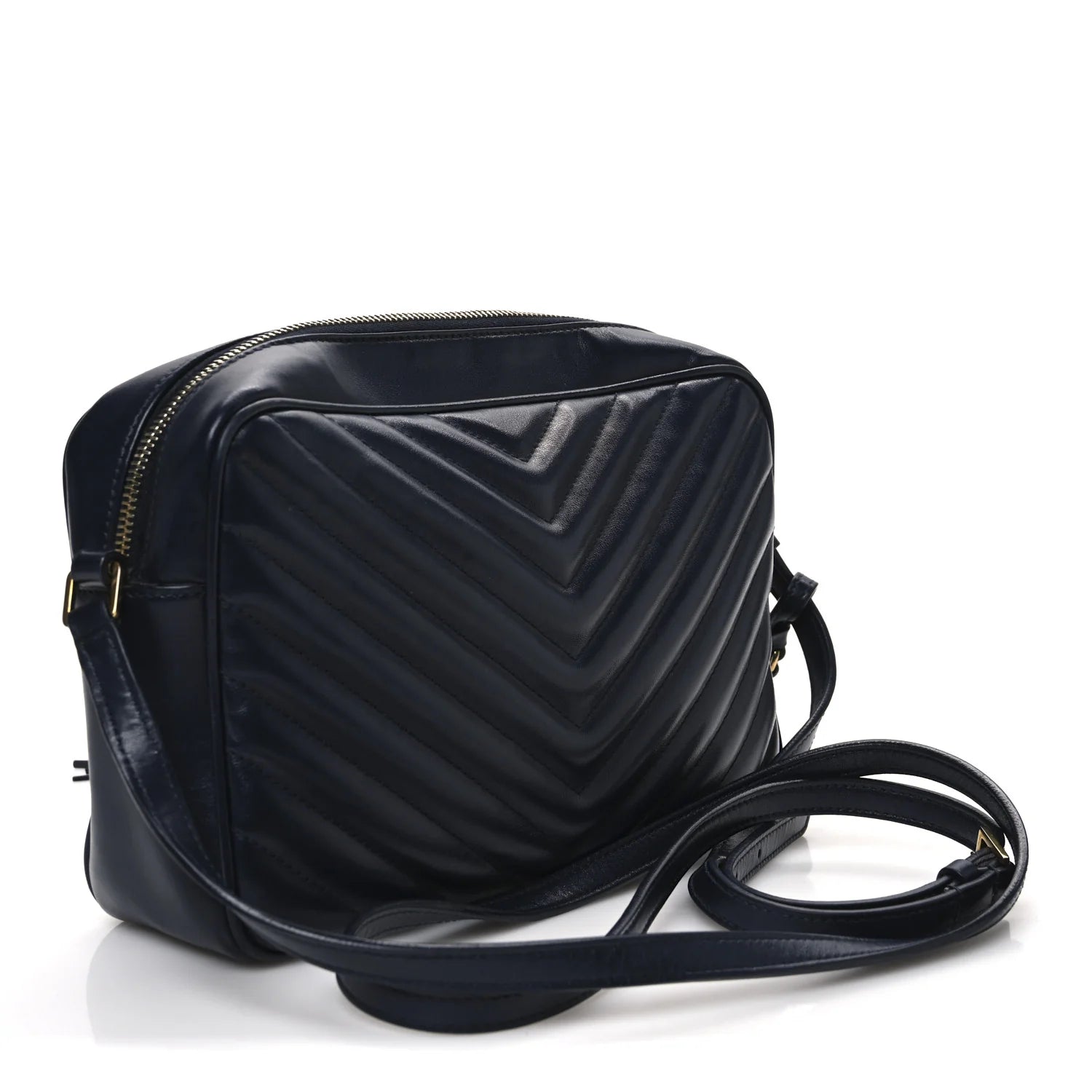Saint Laurent Navy Quilted Camera