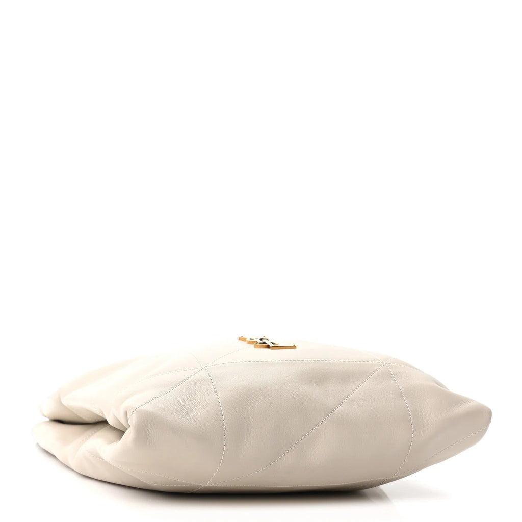 Saint Laurent White Quilted Bucket