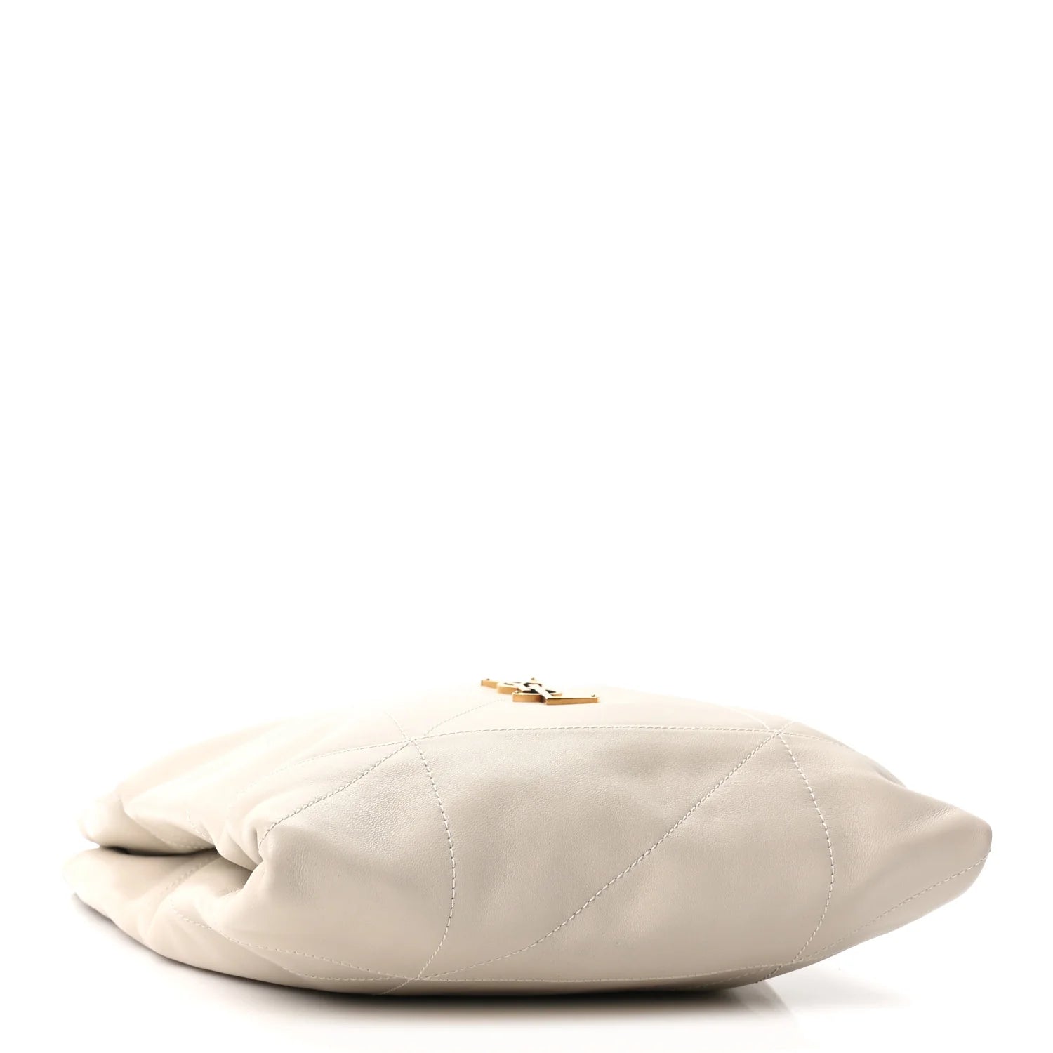 Saint Laurent White Quilted Bucket