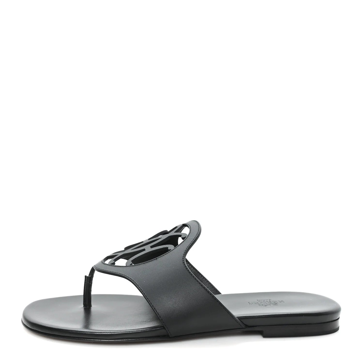 Hermes Black Leather Bikini Sandals