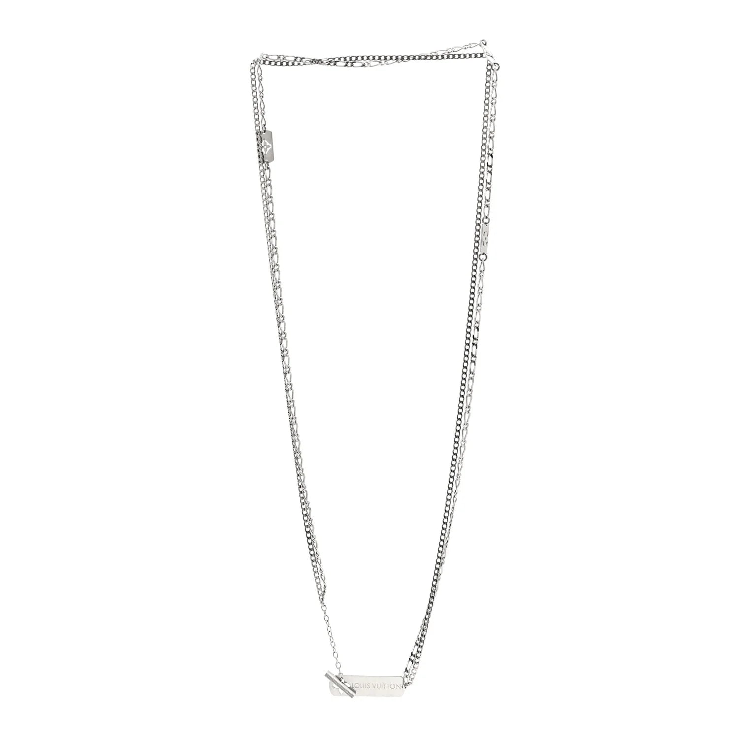 Louis Vuitton Silver Multi-Chain Necklace