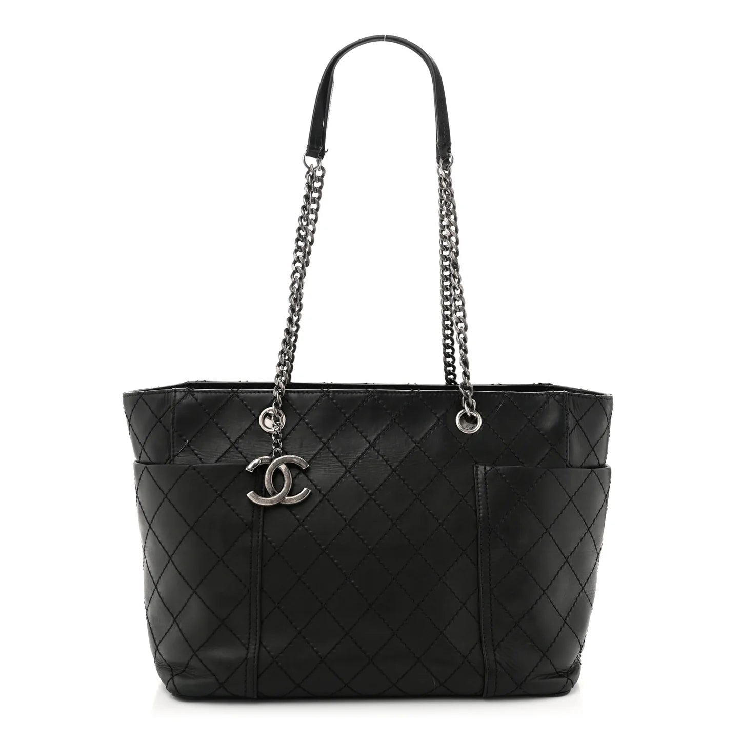 Chanel Black Quilted Leather Tote