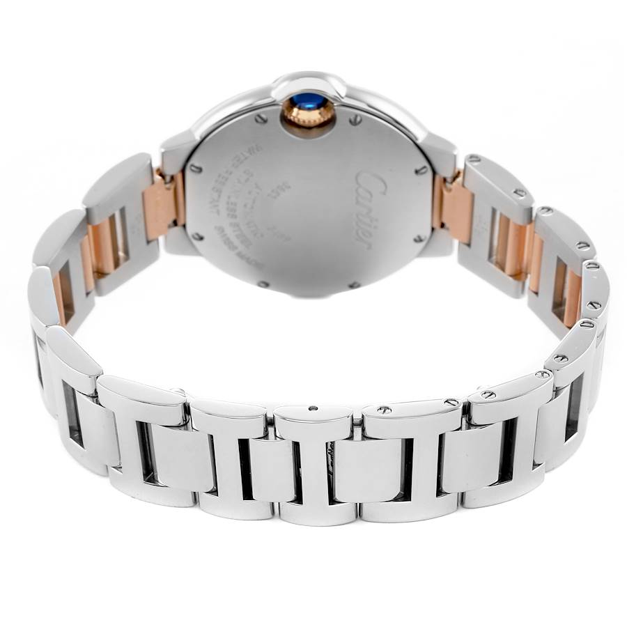 Cartier Ballon Bleu Steel & Rose Gold Diamond Dial Watch