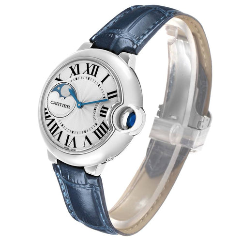 Cartier Ballon Bleu Moonphase Stainless Steel Watch