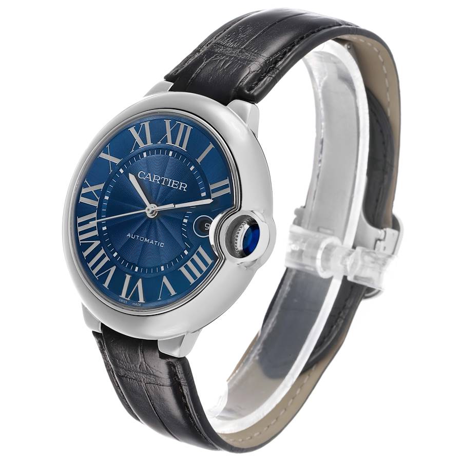 Cartier Ballon Bleu Stainless Steel Blue Dial Watch