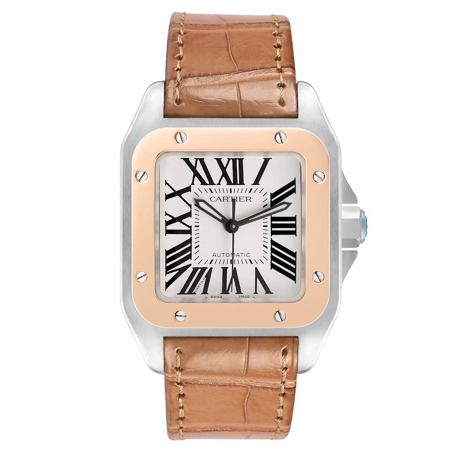 Cartier Santos Steel & Rose Gold Watch