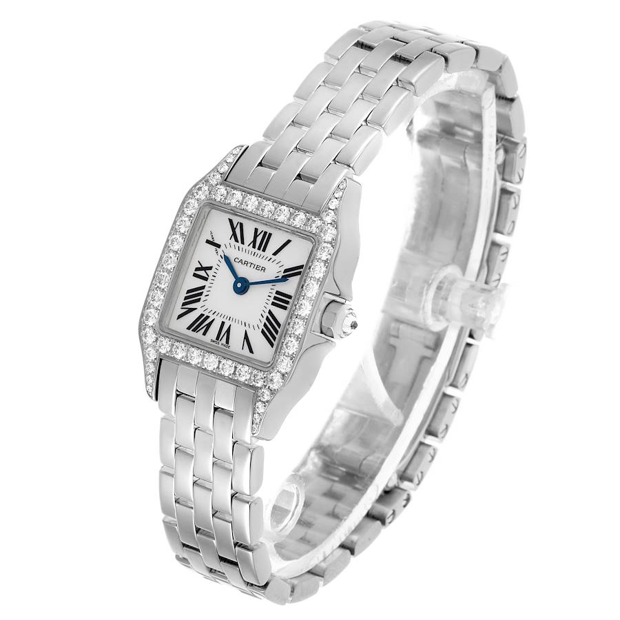 Cartier Santos Demoiselle White Gold Diamond Watch