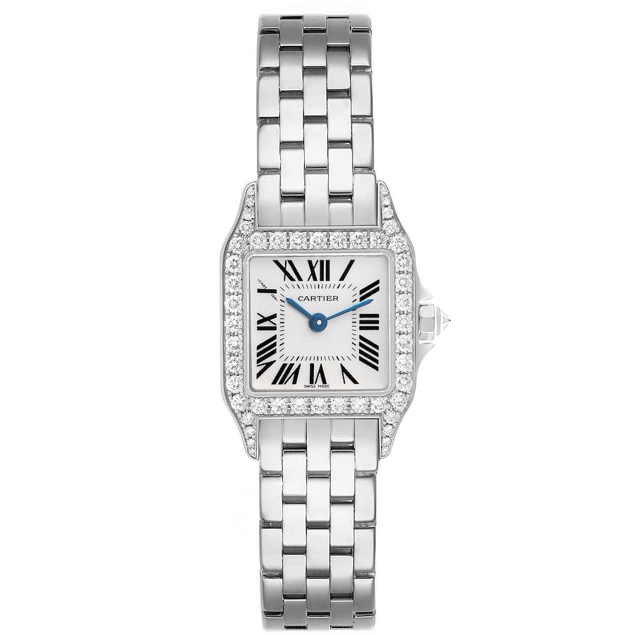 Cartier Santos Demoiselle White Gold Diamond Watch