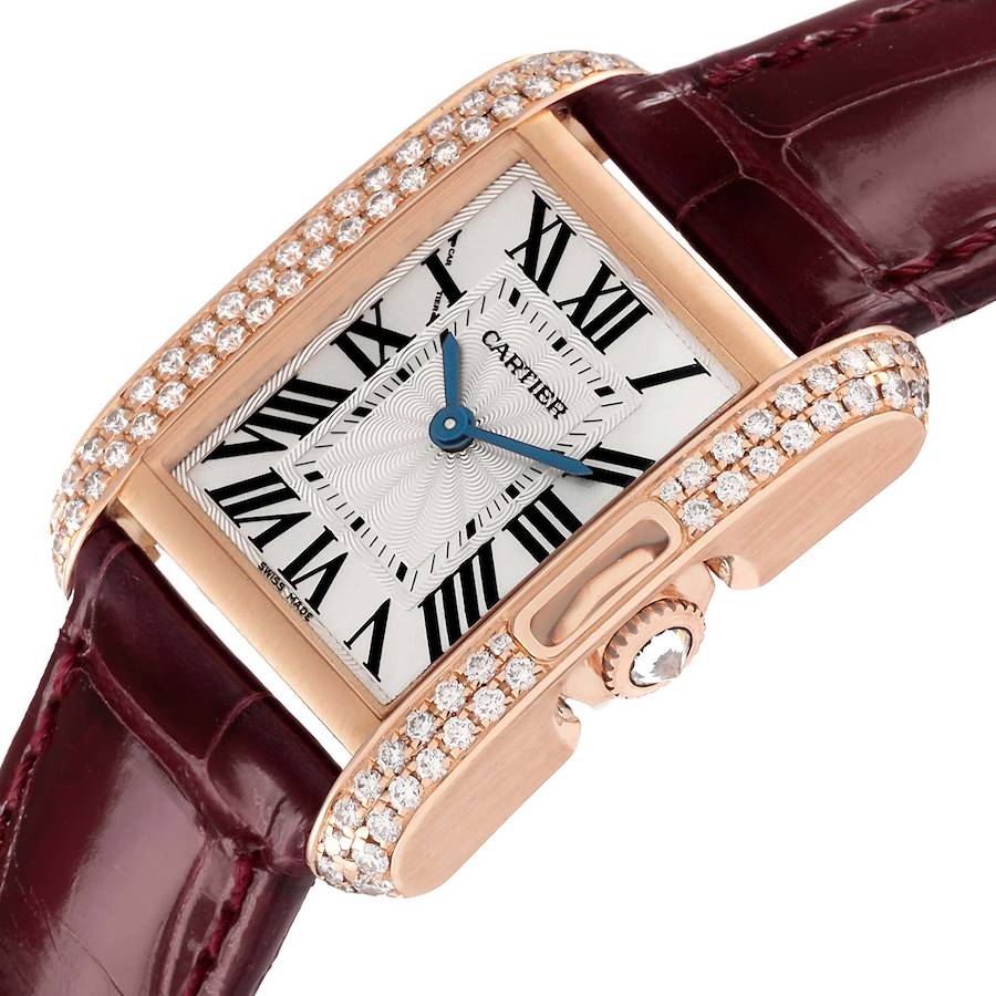 Cartier Tank Anglaise Rose Gold Diamond Watch