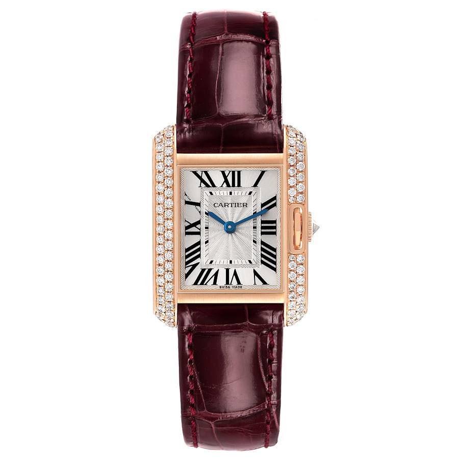 Cartier Tank Anglaise Rose Gold Diamond Watch