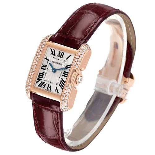 Cartier Tank Anglaise Rose Gold Diamond Watch