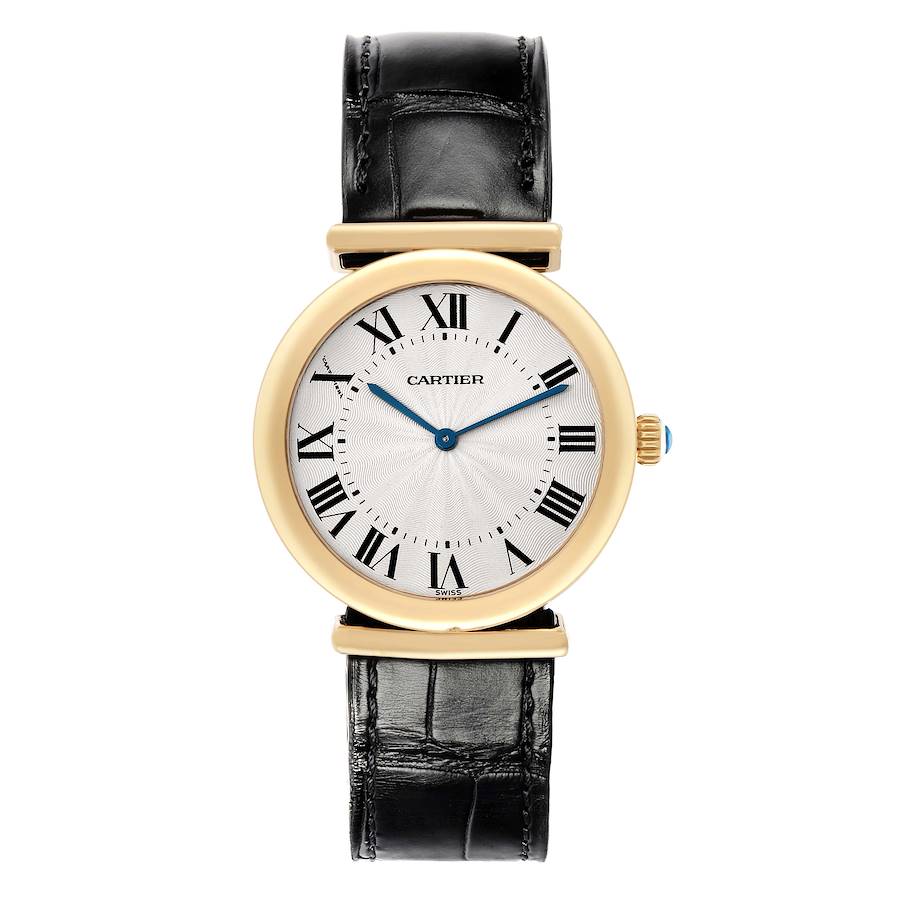 Cartier Ronde Gold Leather Watch