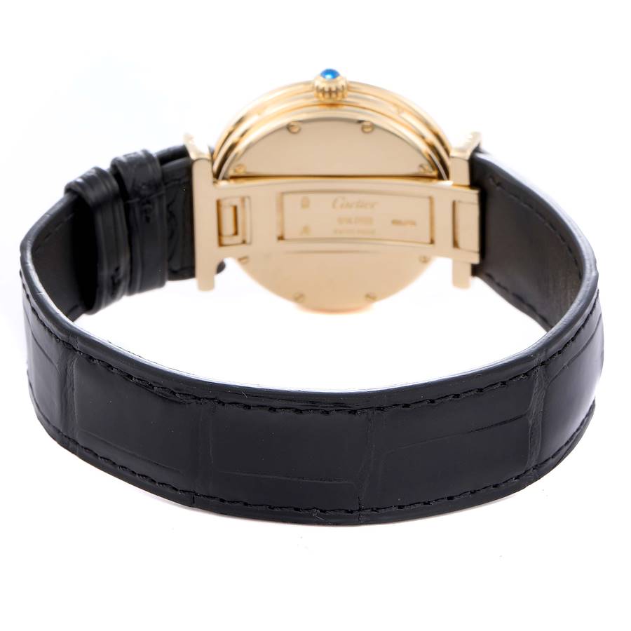 Cartier Ronde Gold Leather Watch