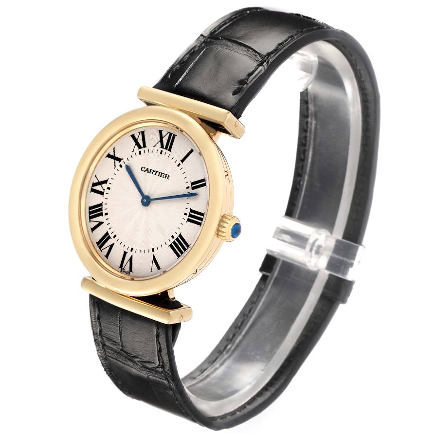 Cartier Ronde Gold Leather Watch