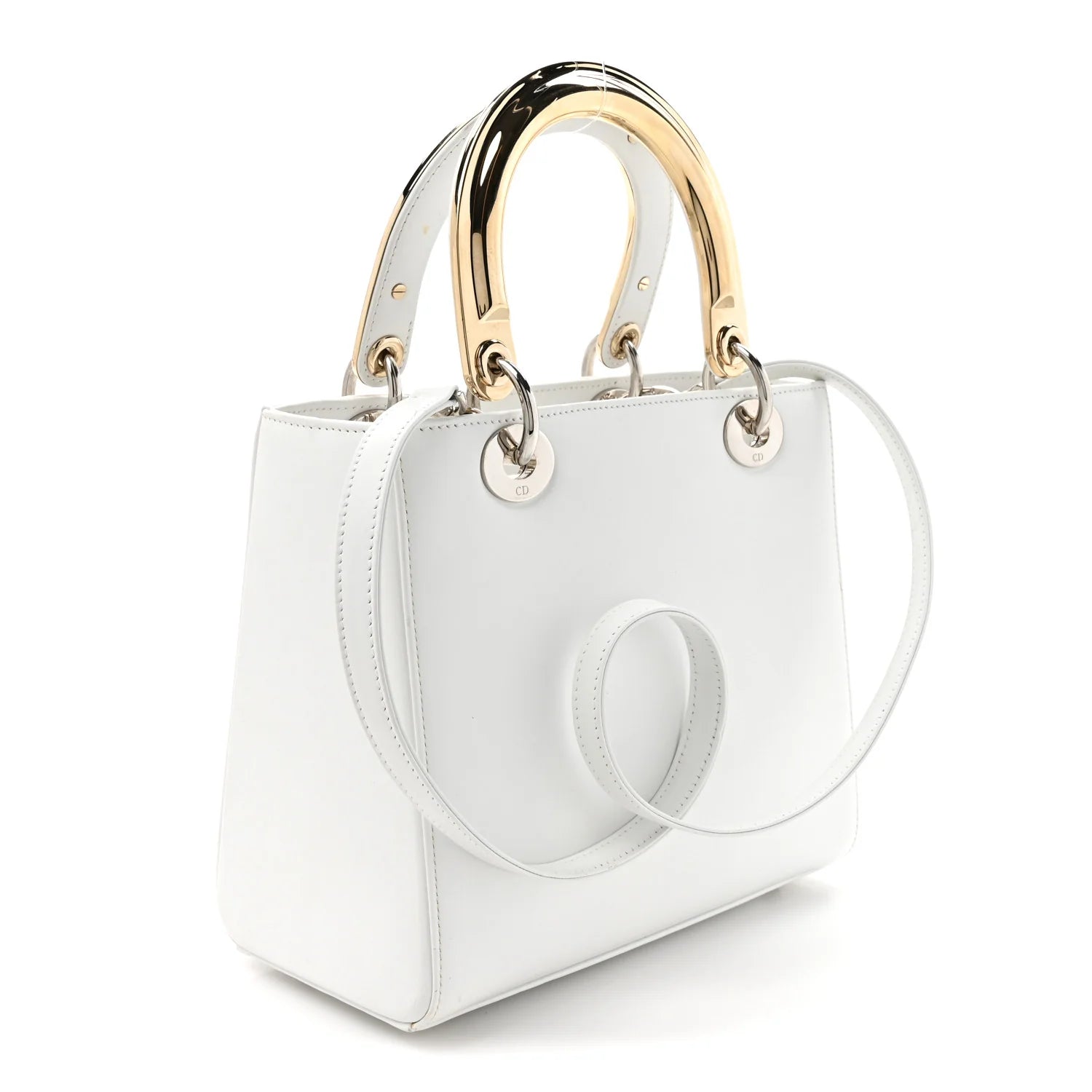 Dior White Leather Patch Bag