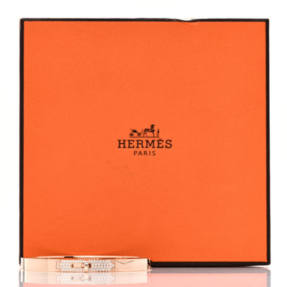 Hermes Rose Gold Diamond Kelly Bracelet