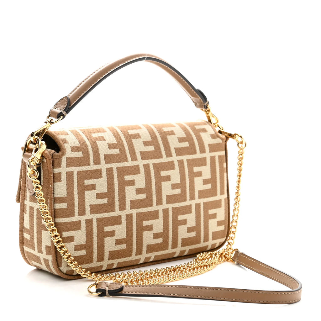Fendi Tan FF Monogram Baguette