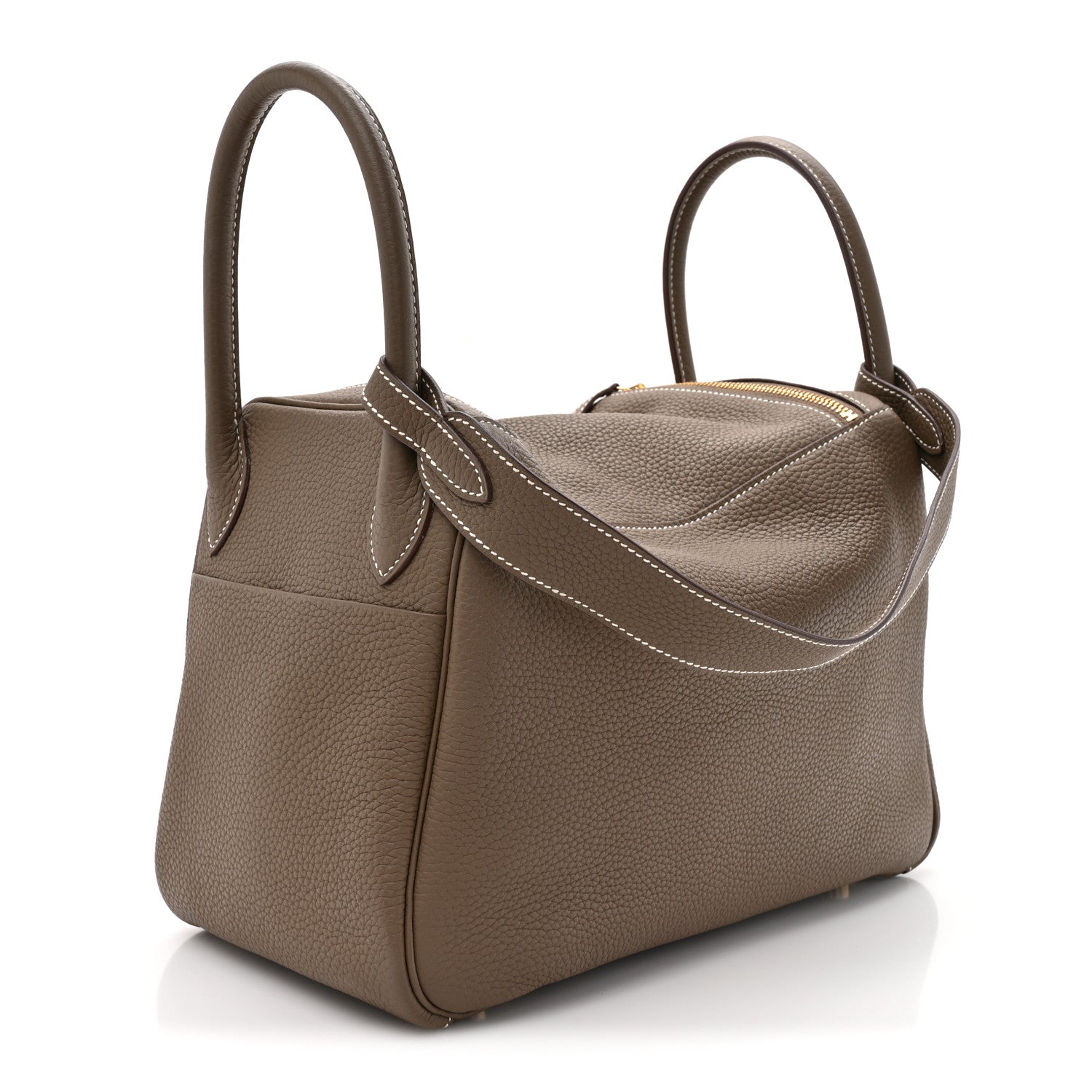 Hermes Lindy Etoupe Grained Leather