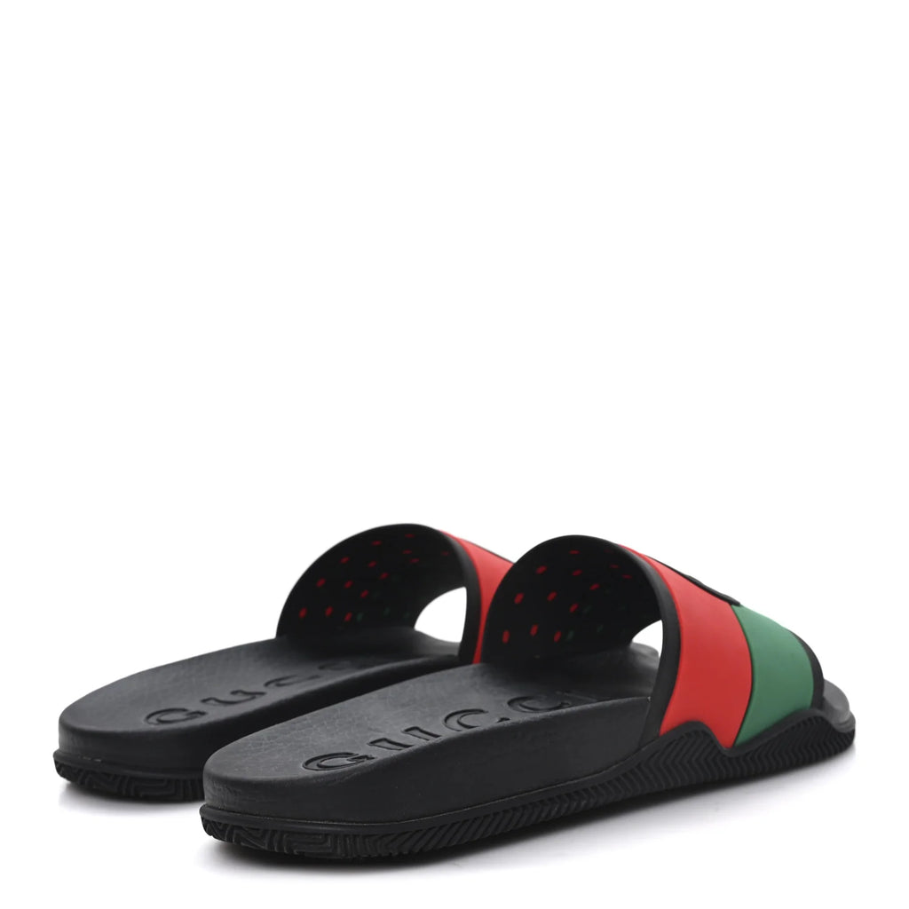 Gucci Web Stripe Interlocking G Slides