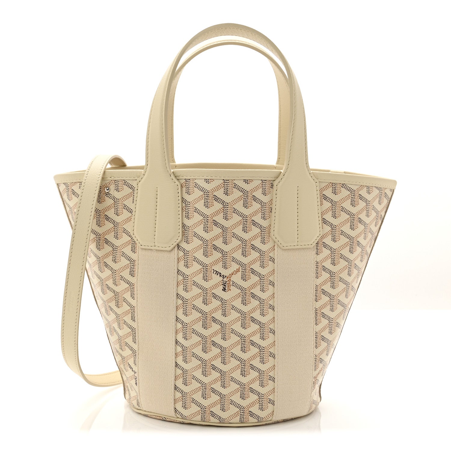 Goyard White Goyardine Poitiers Tote