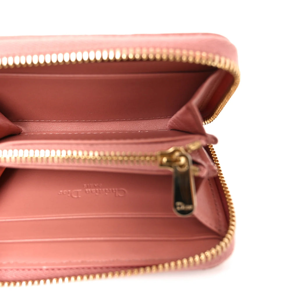 Dior Pink Cannage Leather Wallet