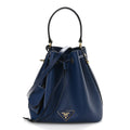 Prada Blue Saffiano Bucket Bag